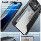 ATATOO for iPhone 16 Case with Card Holder (Store 3-5 Cards) [RFID Blocking] & Slide Camera Cover, Military Grade Protection, Rugged Silicone Wallet Case for iPhone 16 6.1" 2024, Black