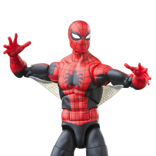 Spider-Man Marvel Legends Series 60th Anniversary Amazing Fantasy 6-inch Classic Comics Action Figures for 4+ Years, 9 Accessories | Marvel Legends Spider-Man 6 Inch Action Figure - Amazing Fantasy Spider-Man