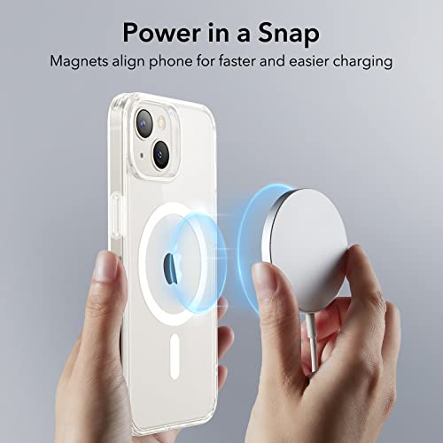 ESR for iPhone 14/13 Case for MagSafe, Anti-Yellowing, Clear | Ultra Slim, 3X Military-Grade Drop Protection, Magnetic Phone Case, Impact Absorbing, Resists Scratches