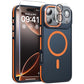 Magnetic 3 in 1 for iPhone 17 Pro Case, [Omni-Directional Protection] with 1x Screen Protector + 1x Camera Cover, [Seamless Work with Magsafe] Shockproof Slim Thin Case for iPhone 17 Pro Cosmic Orange