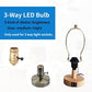 TJBB 4 Pack 3 Way LED Light Bulbs 50 100 150Watt Soft White 3000K Equivalent, 5/10/15W Three Way Light Bulbs A19 E26 Base, 700 1400 2100 Lumens