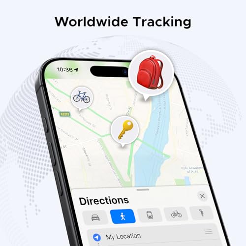 UGREEN FineTrack Air Tracker Tags(iOS Only), 2-Year Replaceable Battery Bluetooth Tracker Compatible with Apple Find My, Item Finder Smart Tag for Keys, Luggage, Wallet - [Apple MFi Certified]