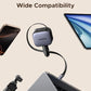 UGREEN 145W 4-Port Retractable Car Charger, 3C1A USB C Fast Charger with 60W Retractable Cable, Cigarette Lighter Adapter Compatible with MacBook Pro, iPhone 17/16, Galaxy S25/S24 Ultra, iPad, Laptop