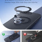 FNTCASE for iPhone 17e Case: iPhone 16e Phone Case [360 Spin Magnetic Stand] [Compatible with Magsafe] [Screen Protector] Translucent Matte Military Grade Shockproof Protective Phone Cover Black