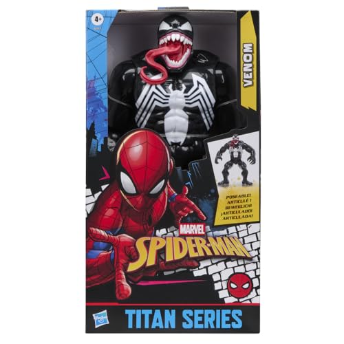 Marvel Spider-Man Titan Series Venom Deluxe Action Figure, 12-Inch-Scale (30 cm) Super Hero Toys for Kids Ages 4+