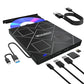 5-in-1 Extemal CD/DVD Drive for Laptop,USB 3.0 & Type-C Portable CD/DvD Rw Burner with SD/TF Card Reader &DVD-ROM Rewritable Player，Compatible with Laptop Pc Desktop, Windows11/10/8/7 Linux Mac os