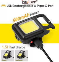 LED Mini COB Flashlights 1000 High Lumens Bright Keychain