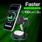 3 in 1 Mag-Safe Wireless Charger Stand for iPhone Apple Watch AirPods