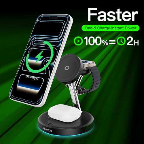 3 in 1 Mag-Safe Wireless Charger Stand for iPhone Apple Watch AirPods