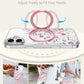 Loheckle for iPhone 17 Case with Stand- Compatible with MagSafe Women Girls Cute Clear Girly Aesthetic Unique Design Soft TPU Magnetic Ring Phone Cover for Apple 17, Purple Flower