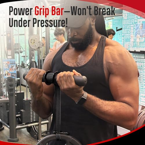 FitBeast Forearm Strengthener & Forearm Exerciser, Wrist Roller with Thicker Handle, Forearm Strength Trainer with Adjustable Strap - Ideal for Grip Strength, Muscle Building, Rehabilitation