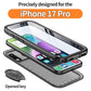 Cozycase TOP Military Protective IP68 Waterproof Case for iPhone 17 Pro Heavy Duty 360 Shockproof Full Body with Screen Camera Protector Double Dustproof Hard Tough 17Pro Front Back Cover Black