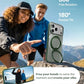 TORRAS 360 Magnetic Stand for iPhone 17 Pro Case, Ostand 3.0[Fit for MagSafe][4X Mil-Grade Shockproof] Rotatable Kickstand Protective Cover, Camera Control Button, Translucent Pine Green, O3 Fitness
