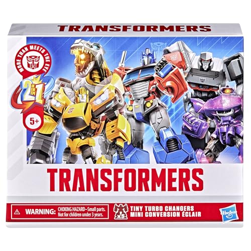 Transformers Tiny Turbo Changers 1.5" Mini Action Figures, Set of 5 Collectible Characters, Robot Toys for Ages 5+