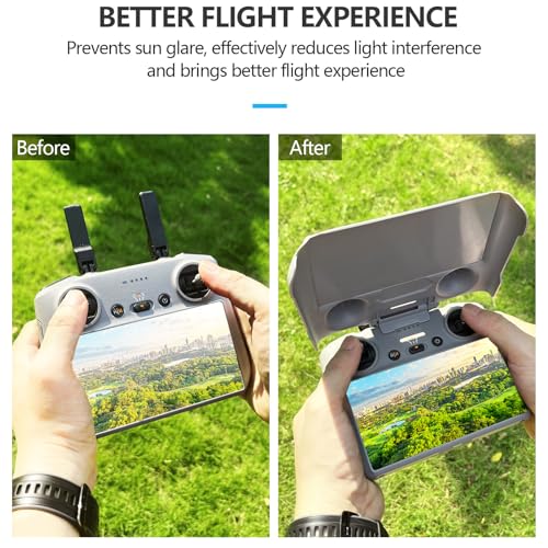 FPVtosky 2-in-1 Lito X1/Mini 5/4 Pro RC 2 Sun Hood & RC2 Protective Cover, Sun Shade Screen Protector for DJI Avata 360 /Air 3S/ Mini5/4 Pro RC2 Remote Controller Protection Accessories