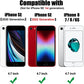 NGB Designed for iPhone SE (3rd 2022 & 2nd Gen 2020)/iPhone 8/7/6/6S Case, Pink/Aqua | Glitter Liquid Cute Cover for Women Girls Kids | with Tempered Glass Screen Protector & Ring Holder-Wrist Strap