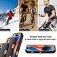 for iPhone 14 Case with 2 Screen Protector,Full Body Shockproof Drop Protection Dust Proof Heavy Duty 3-Layer Rugged Durable Military Grade Cover for Apple iPhone 14 6.1" (Black/Oranger)