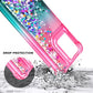 Designed for Motorola Moto G-2025/2026 & Moto G Play 2026 Case, Pink/Aqua | Bling Sparkly Glitter Floating Liquid Cute Phone Cover for Women Girls Kids with Diamond Wrist Strap Lanyard