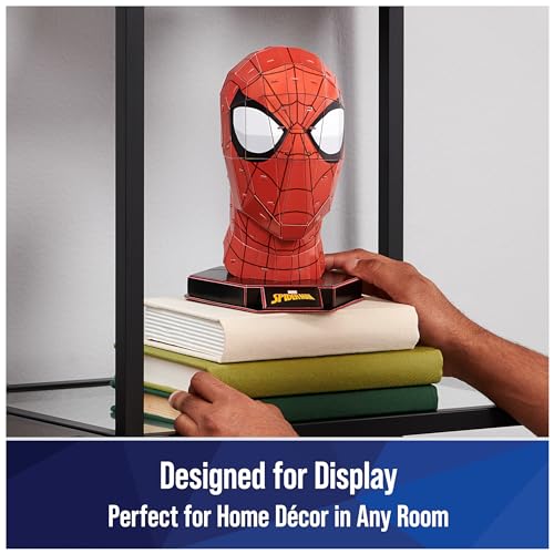 4D Build Marvel Spider-Man Bust 3D Puzzle Model Kit for Adults