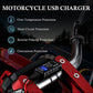 Motorcycle USB Charger SAE to USB Adapter Type C and Quick Charge USB 3.0 with Voltmeter, ON/Off Switch and 3.6FT SAE Extension Cable Waterproof 3 Install Options for GPS Smartphone Camera