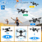 Drone with Camera 1080P HD, Mini Drone for Beginners Kids Adults, RC Quadcopter with 2 Batteries, Carrying Case, Stable Hover, Trajectory Flight, Gravity Control, One Key Take Off/Land, Black