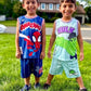 Marvel Boys' 2-Piece Basketball Jersey and Shorts Set Toddler to Big Kid | 2-Piece Coordinated Set, Breathable Mesh Fabric, Comfortable Elastic Waistband, Pull-On Style