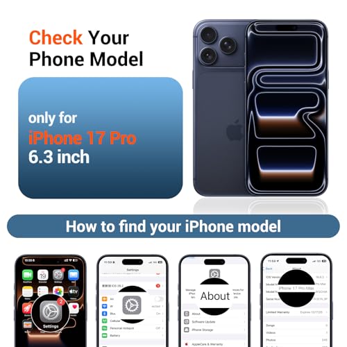 SUPFINE Magnetic for iPhone 17 Pro Case (Built-in Invisible Kickstand)(Compatible with MagSafe)(Military Grade Drop Protection) Translucent Matte Shockproof Phone Cover,Deep Blue