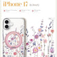 Loheckle for iPhone 17 Case with Stand- Compatible with MagSafe Women Girls Cute Clear Girly Aesthetic Unique Design Soft TPU Magnetic Ring Phone Cover for Apple 17, Purple Flower