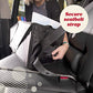 Lusso Gear Car Seat Organizer - Built-In Car Cup Holders & Mesh Pockets - Foldable Back Seat Organizer with Handles - Kids Road Trip Essentials - 9 Compartments, Black Oxford
