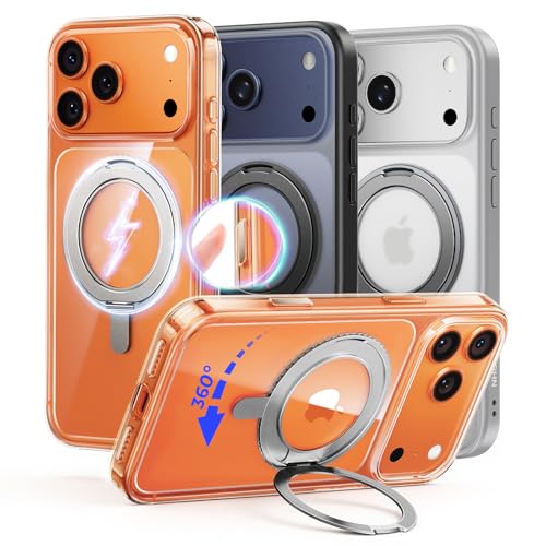 MAGIC JOHN for iPhone 17 Pro Case [Camera Control Button] [Compatible with MagSafe] Scratch-Resistant Cover, Military-Grade Shockproof, Magnetic Phone Case for iPhone 17 Pro, Clear