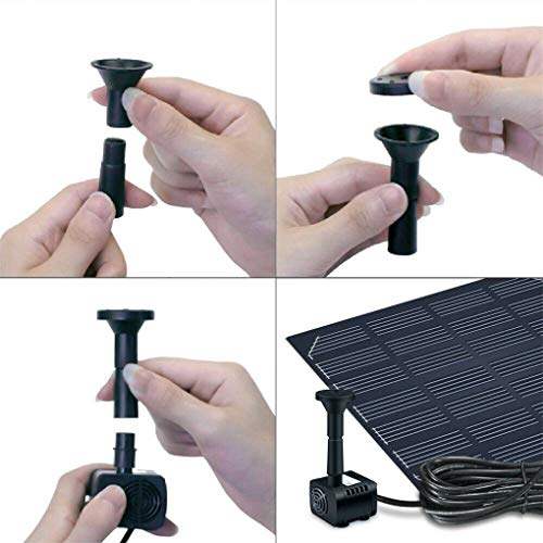 Hovico Solar Fountain - Panel Water Pump for Bird Bath Solar Panel Kit Outdoor Fountain for Outdoor Small Pond, Patio Garden and Fish Tank
