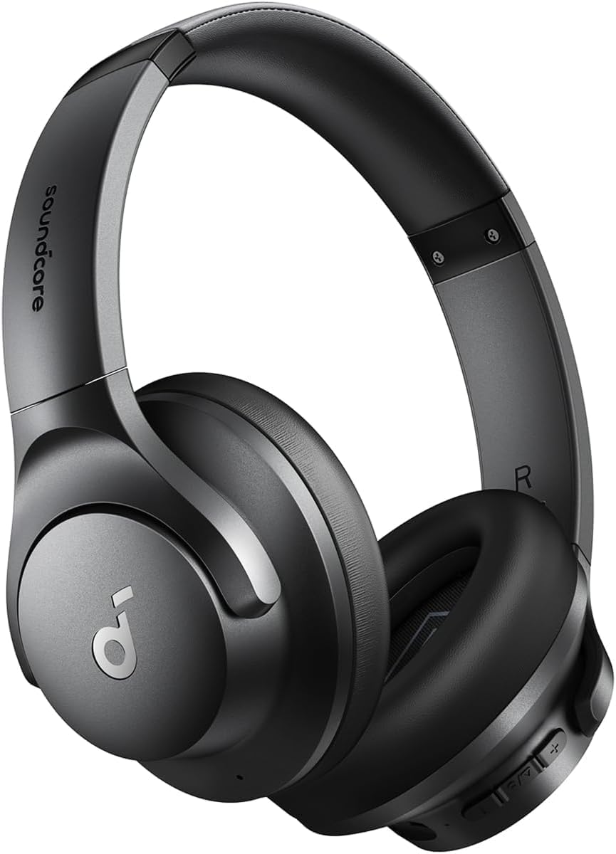 Gadgets Key (Am) Soundcore by Anker Q20i Hybrid Active Noise Cancelling Headphones, Wireless Over-Ear Bluetooth, 40H Long ANC Playtime, Hi-Res Audio, Big Bass, Customize via an App, Transparency Mode
