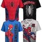 Marvel Spider-Man 4 Pack Pullover T-Shirts Toddler to Big Kid