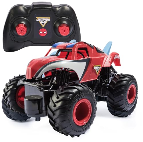 Monster Jam Marvel Spider-Man RC Monster Truck 1:24 Scale Vehicle | Includes 1 RC Truck & Controller, Race in Heroic Adventures, Easy to Drive for Imaginative Play, Toys for Ages 4 and Up