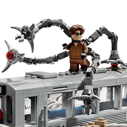 LEGO Marvel Spider-Man vs. Doc Ock Subway Train Scene 76321 | Back to School Gift for Students, Building Toy, Boys & Girls, Ages 9+, Marvel Toys for Kids, 393 pcs
