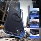 FNTCASE for iPhone 17e Case: iPhone 16e Phone Case [360 Spin Magnetic Stand] [Compatible with Magsafe] [Screen Protector] Translucent Matte Military Grade Shockproof Protective Phone Cover Black