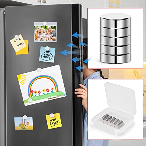 Refrigerator Magnets 50 Pcs, 10x3mm Tiny Round Disc Small Whiteboard Magnets for Crafts, DIY, Office, Dry Erase Board