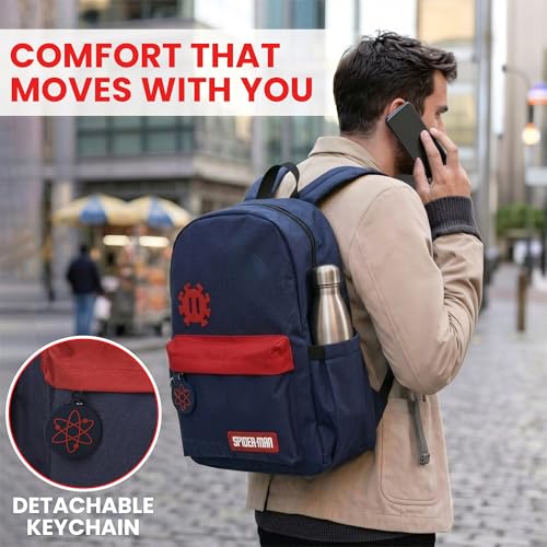 Spider-Man Classic Spider-Man Line Art 16.5” Adult Black & Red Backpack