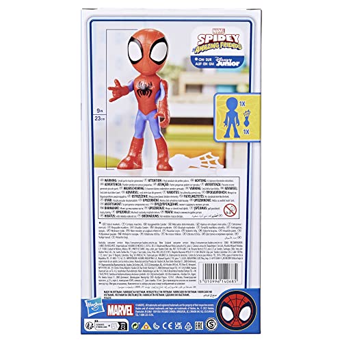 Spidey and his Amazing Friends Marvel Supersized Spidey Figure, 9-Inch Action Figure, Preschool Toys for Kids, Ages 3 and Up, Super Hero Toys
