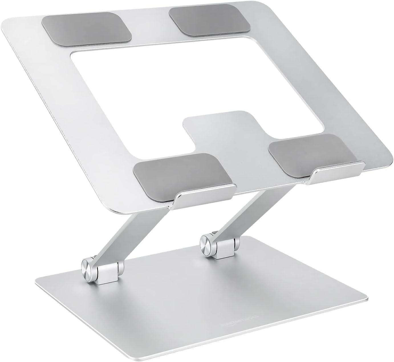 Sturdy and Portable Ergonomic Laptop Stand for Desk, Adjustable Riser, Fits all Laptops and Notebooks up to 17.3 Inch, Silver, 10 x 8.7 x 6 in
