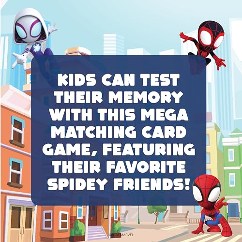 Giant Matching Card Game Spider-Man, Memory Game, Jumbo Playing Cards, 3+ | Marvel Toys, Giant Card Games, Family Game Night, Travel Games, Playing Cards, Screen-Free, Travel Game, Holiday Game