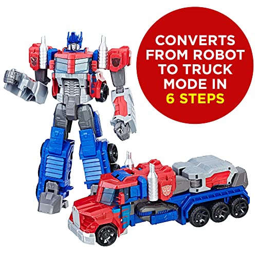 Transformers Toys Heroic Optimus  Action Figure - Timeless Large-Scale Figure, Changes into Toy Truck - Toys for Kids 6 and Up, 11-inch ( Exclusive)