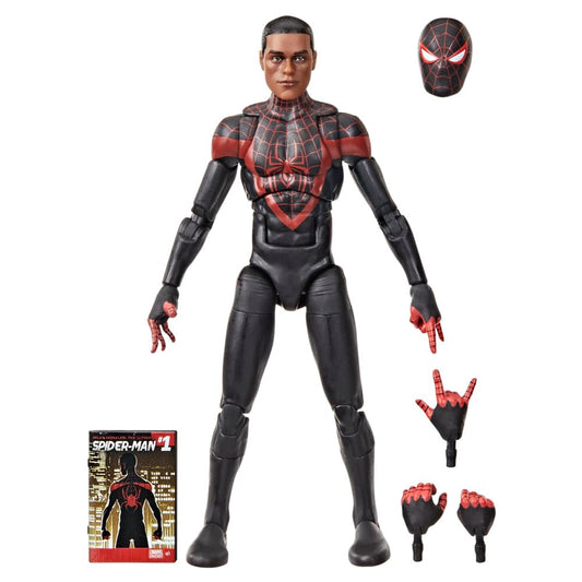Marvel Legends Series Ultimate Miles Morales, Spider-Man Comics-Inspired Collectible 6-Inch Scale Action Figure with Character-Sized Comic Accessory | Marvel Legends Comics Inspired 6 Inch Action Figure Wave 1 - Miles Morales