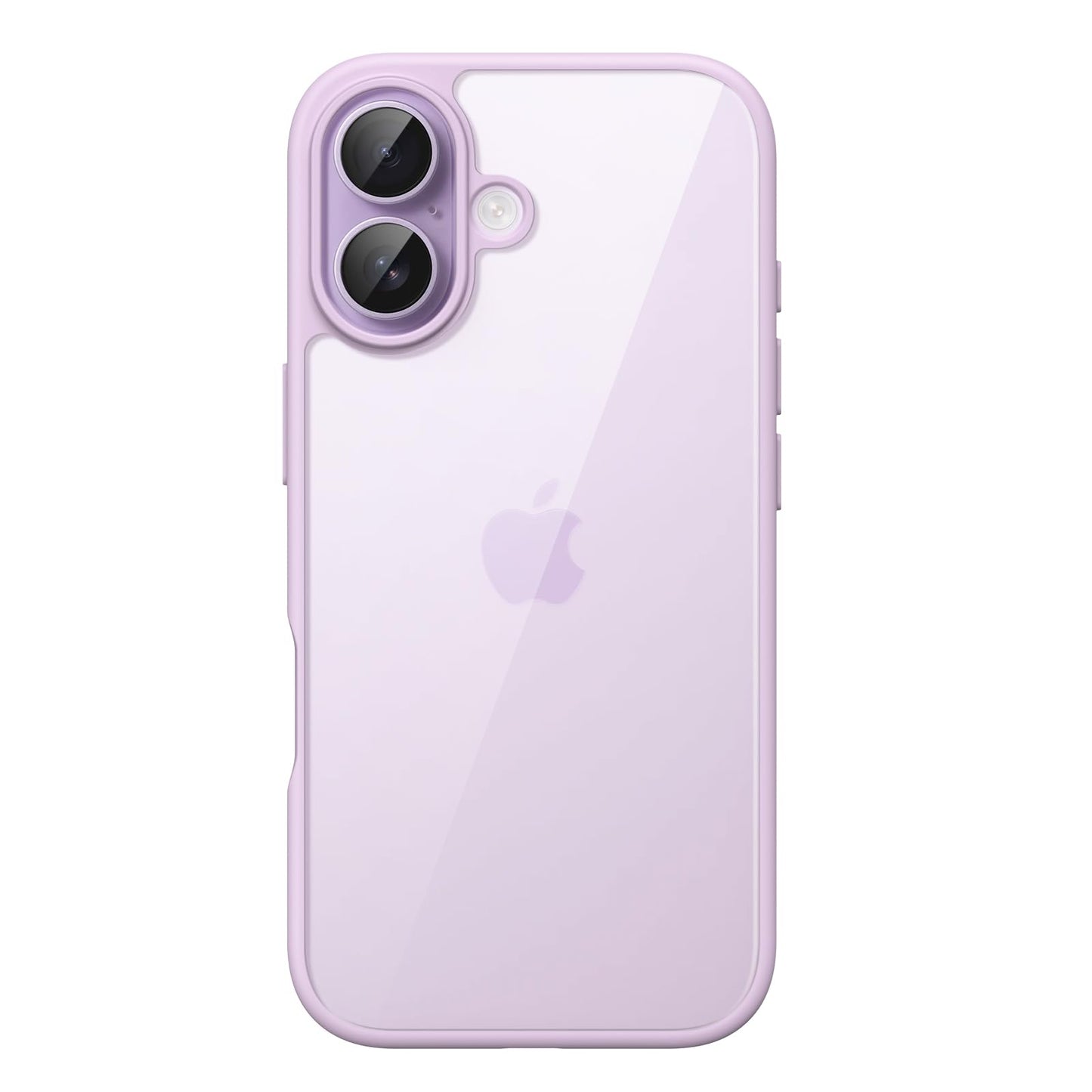 JETech Case for iPhone 17 6.3-Inch, Shockproof Phone Bumper Cover, Solid Color Matte TPU Frame, Anti-Scratch Clear Back (Lavender)