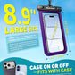 Hiearcool Universal Waterproof Phone Pouch, Dry Bag Compatible for iPhone 17 16 15 14 13 Pro Max XS Plus Samsung Galaxy S22 Cellphone Up to 8.9", IPX8 Water Proof Cell Phone Case for Beach-2Pack