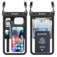 [Up to 10"] Large Waterproof Phone Pouch Bag - 2Pack Waterproof Phone Case for iPhone 16 15 14 13 Pro Max Galaxy S24 S23 S22, IPX8 Cell Phone Water Protector Pouch Beach Essentials Travel Must Haves