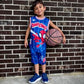 Marvel Boys' 2-Piece Basketball Jersey and Shorts Set Toddler to Big Kid | 2-Piece Coordinated Set, Breathable Mesh Fabric, Comfortable Elastic Waistband, Pull-On Style