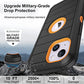 for iPhone 14 Case with 2 Screen Protector,Full Body Shockproof Drop Protection Dust Proof Heavy Duty 3-Layer Rugged Durable Military Grade Cover for Apple iPhone 14 6.1" (Black/Oranger)