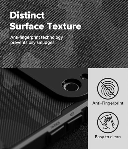 Ringke Rugged Gear for iPhone 17 Pro Max Case [Compatible with MagSafe] Prevents Oily Smudges Non-Slip Enhanced Grip Protective Cover Precise Cutouts for Camera - Magnetic Camo Black