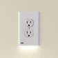 Single - SnapPower GuideLight [For Duplex Outlets] - Replaces Plug-In Night Light - Electrical Receptacle Wall Plate With LED Night Lights - Auto On/Off Sensor - (Duplex, White)